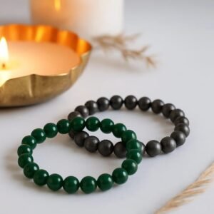 Green Aventurine & Black Agate Bracelets